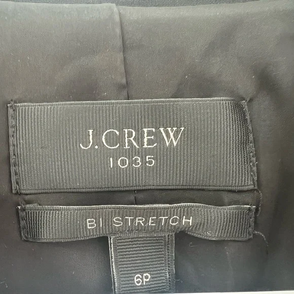 J.Crew 1035 Bi Stretch Wool Black Blazer (Size 6P) - Picture 6 of 14